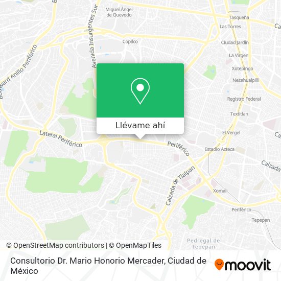 Mapa de Consultorio Dr. Mario Honorio Mercader