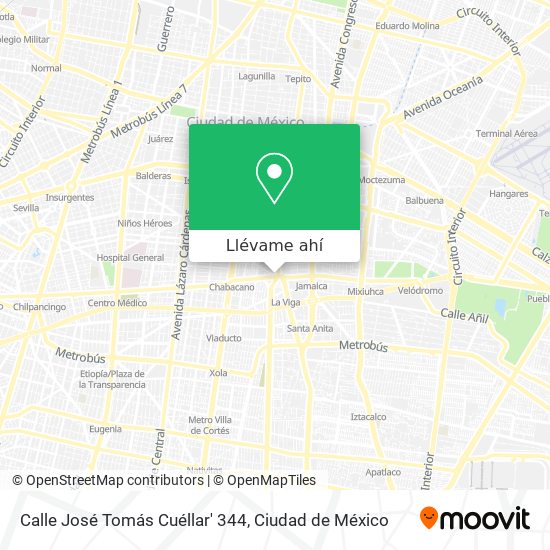 Mapa de Calle José Tomás Cuéllar' 344