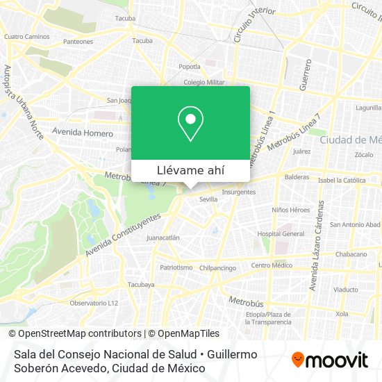 Mapa de Sala del Consejo Nacional de Salud • Guillermo Soberón Acevedo