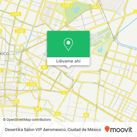 Mapa de Desertika Salon VIP Aeromexico