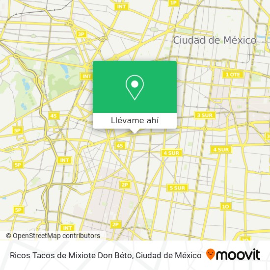 Mapa de Ricos Tacos de Mixiote Don Béto