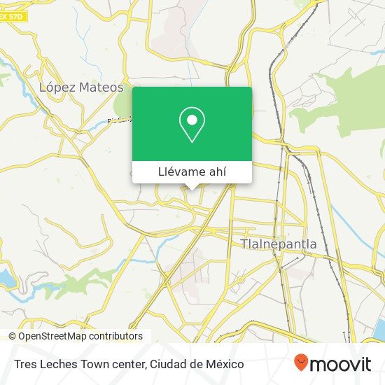 Mapa de Tres Leches Town center