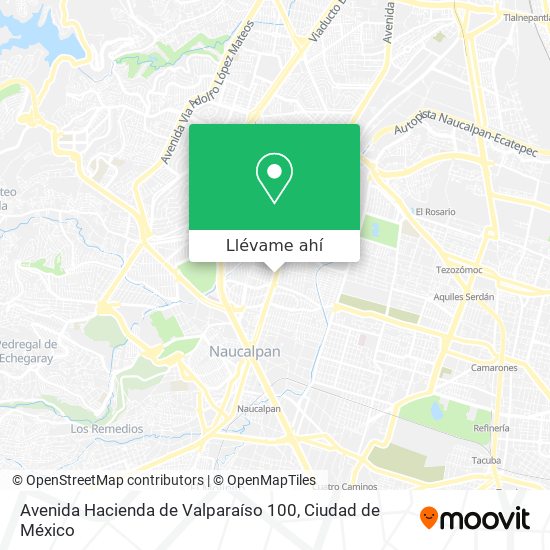 Mapa de Avenida Hacienda de Valparaíso 100
