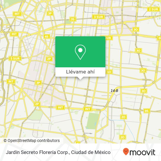 Mapa de Jardín Secreto Florería Corp.