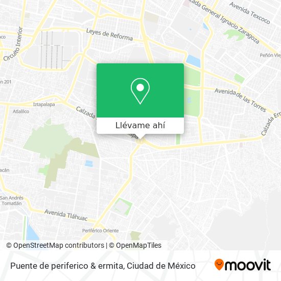 Cómo llegar a Puente de periferico & ermita en Iztapalapa en Autobús o  Metro?