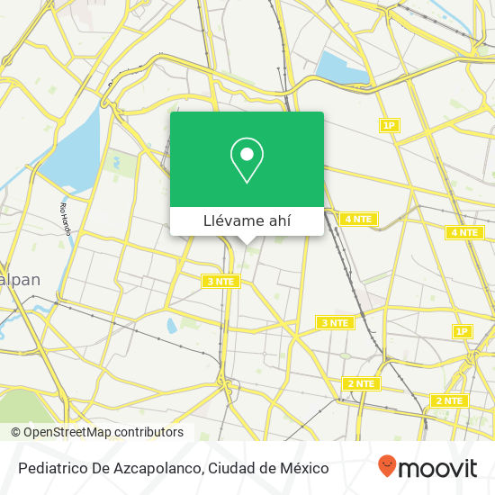 Mapa de Pediatrico De Azcapolanco