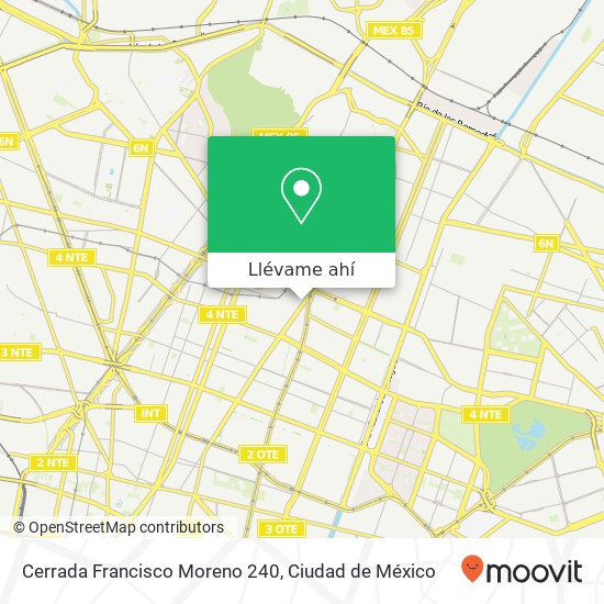 Mapa de Cerrada Francisco Moreno 240