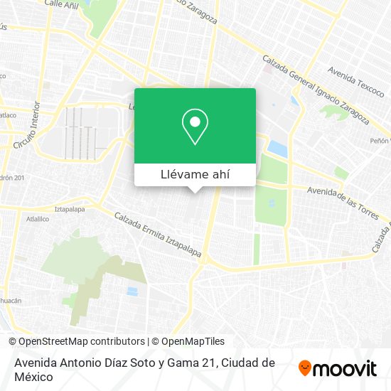 Mapa de Avenida Antonio Díaz Soto y Gama 21