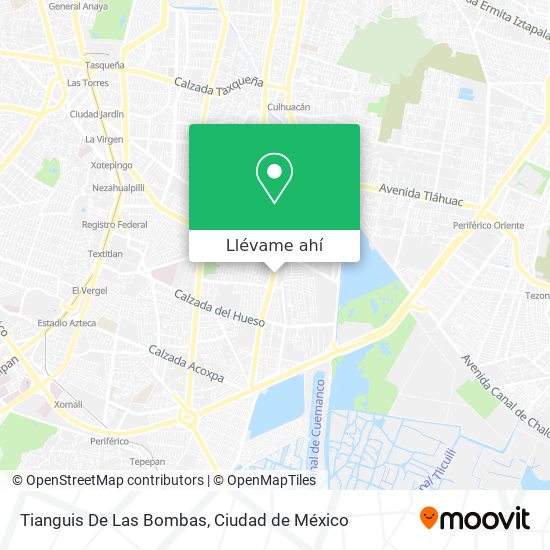 Mapa de Tianguis De Las Bombas