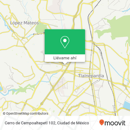Mapa de Cerro de Cempoaltepetl 102