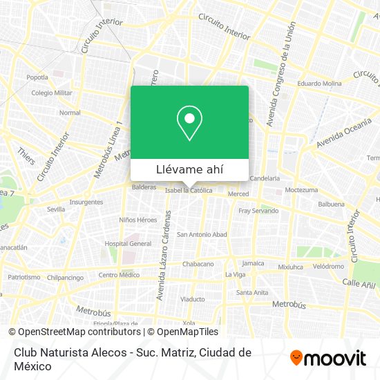 Cómo llegar a Club Naturista Alecos - Suc. Matriz en Azcapotzalco en  Autobús o Metro?