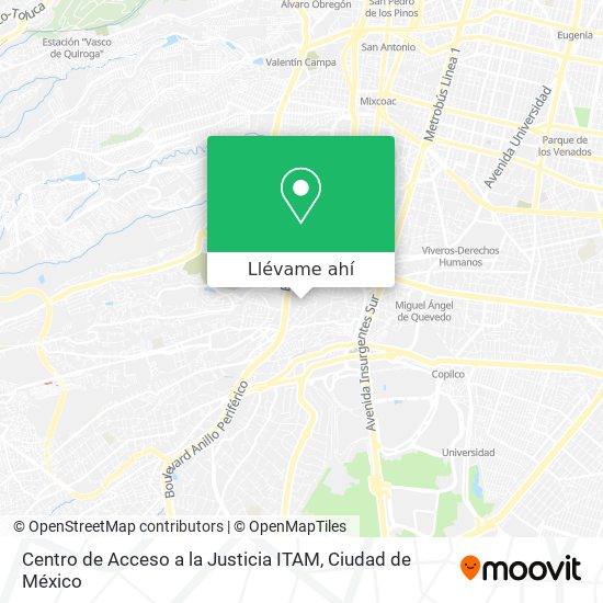 Mapa de Centro de Acceso a la Justicia ITAM