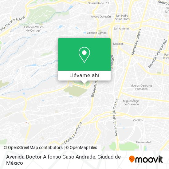 Mapa de Avenida Doctor Alfonso Caso Andrade