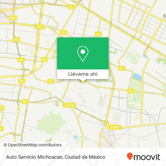 Mapa de Auto Servicio Michoacan