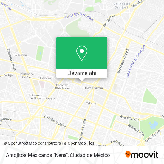 Mapa de Antojitos Mexicanos "Nena"