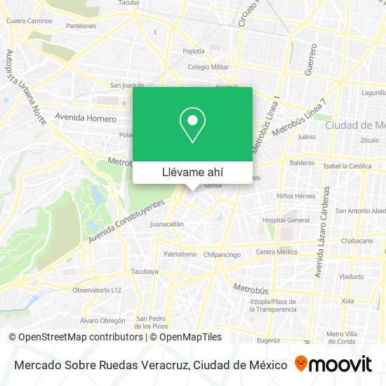 Mapa de Mercado Sobre Ruedas Veracruz