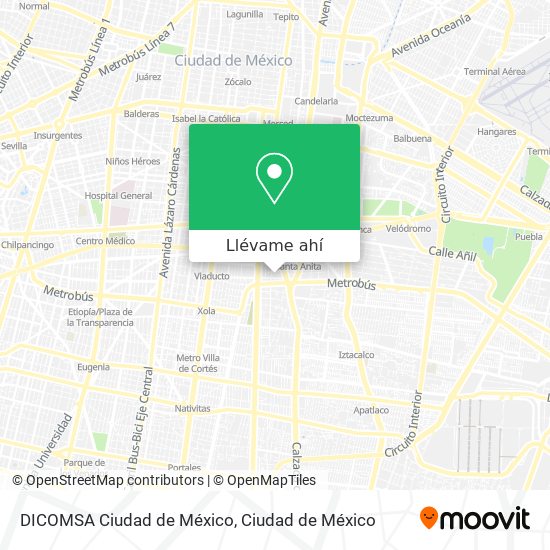 Mapa de DICOMSA Ciudad de México