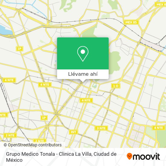 Mapa de Grupo Medico Tonala - Clinica La Villa