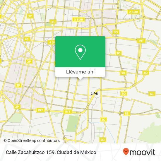 Mapa de Calle Zacahuitzco 159