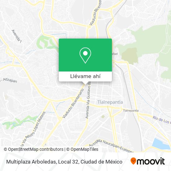 Mapa de Multiplaza Arboledas, Local 32