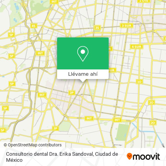 Mapa de Consultorio dental Dra. Erika Sandoval