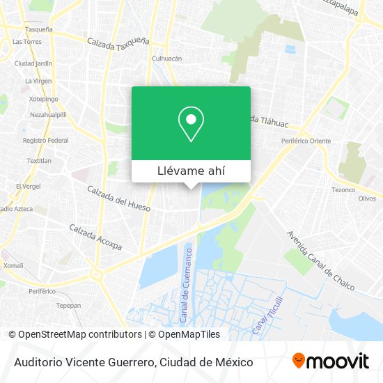 Mapa de Auditorio Vicente Guerrero