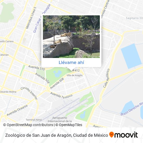 Mapa de Zoológico de San Juan de Aragón