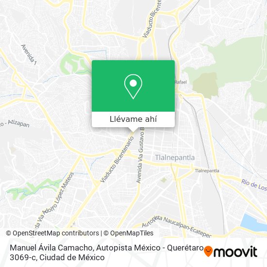 Mapa de Manuel Ávila Camacho, Autopista México - Querétaro 3069-c