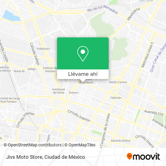 Mapa de Jivs Moto Store