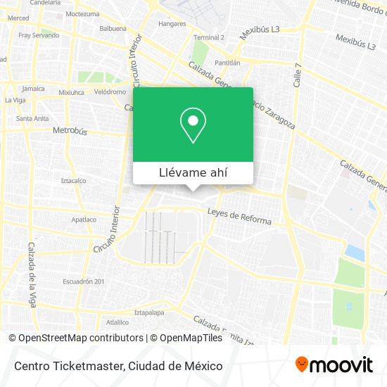 Mapa de Centro Ticketmaster