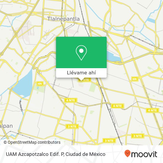 Mapa de UAM Azcapotzalco Edif. P