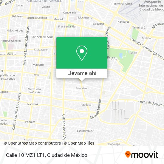 Mapa de Calle 10 MZ1 LT1