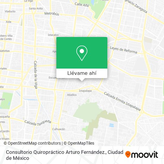 Mapa de Consultorio Quiropráctico Arturo Fernández.