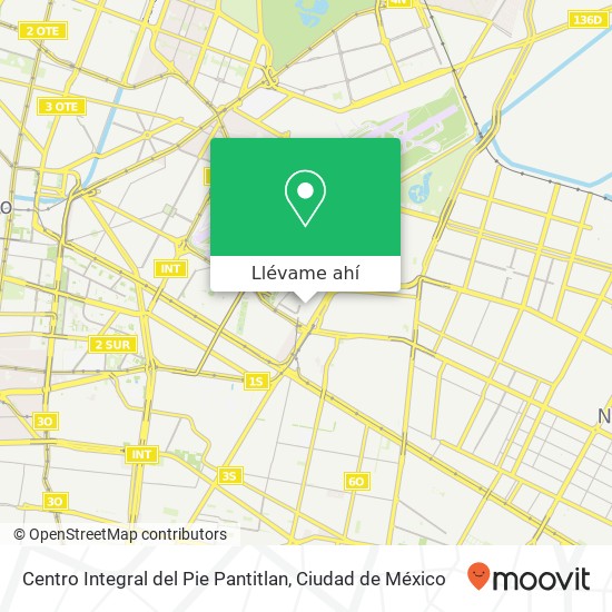 Mapa de Centro Integral del Pie Pantitlan
