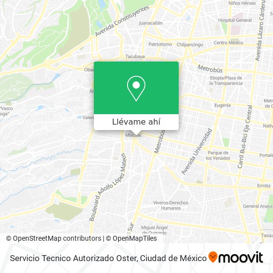 Mapa de Servicio Tecnico Autorizado Oster