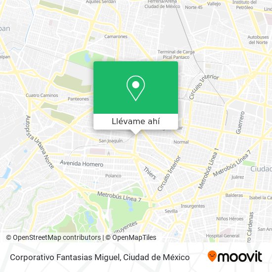 Mapa de Corporativo Fantasias Miguel