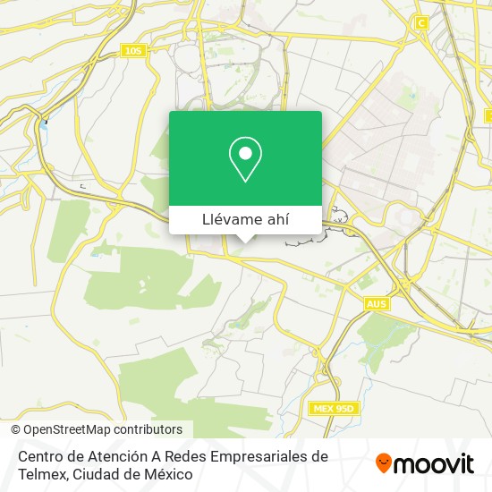 Mapa de Centro de Atención A Redes Empresariales de Telmex