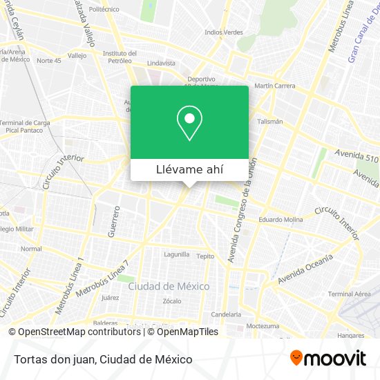 Mapa de Tortas don juan