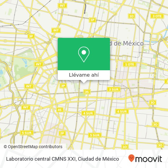 Mapa de Laboratorio central CMNS XXI