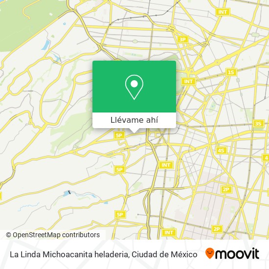 Mapa de La Linda Michoacanita  heladeria