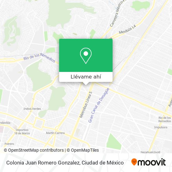 Mapa de Colonia Juan Romero Gonzalez