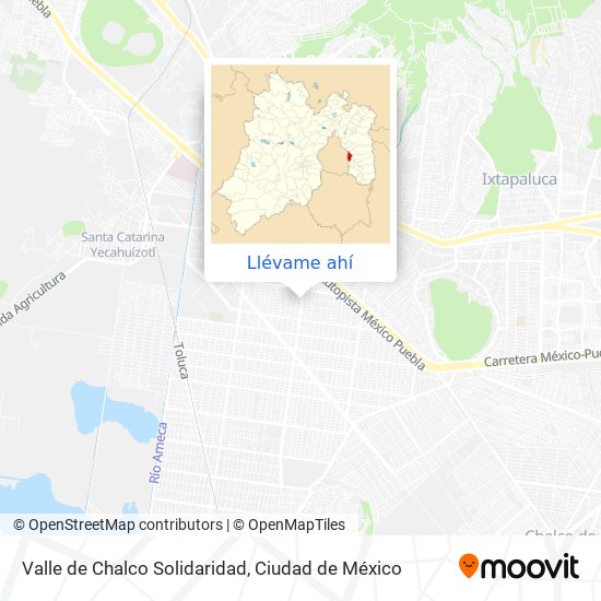 Mapa de Valle de Chalco Solidaridad