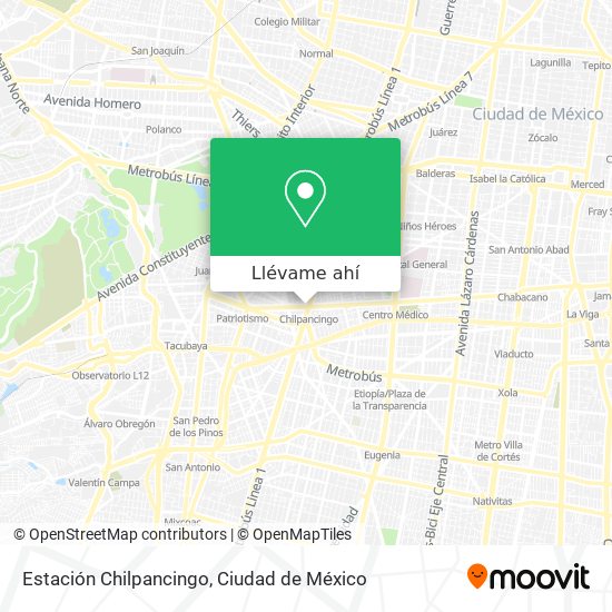 Cómo llegar a Estación Chilpancingo en Miguel Hidalgo en Autobús o Metro?