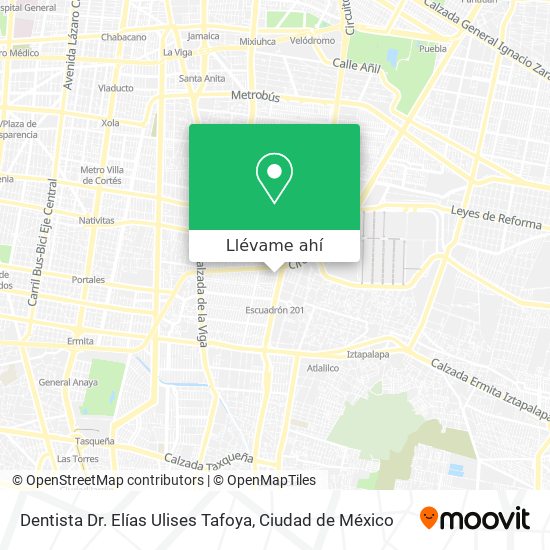 Mapa de Dentista Dr. Elías Ulises Tafoya