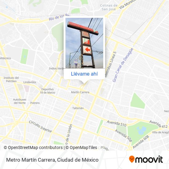 Cómo llegar a Metro Martín Carrera en Gustavo A. Madero en Autobús o Metro?