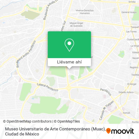 Mapa de Museo Universitario de Arte Contemporáneo (Muac)