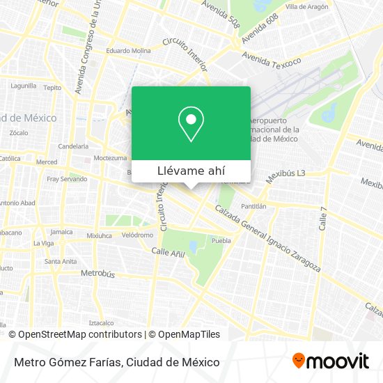 Mapa de Metro Gómez Farías