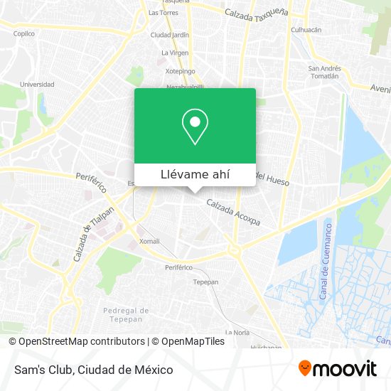 Cómo llegar a Sam's Club en Coyoacán en Autobús o Metro?