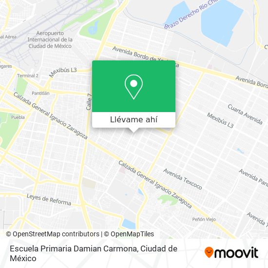 Mapa de Escuela Primaria Damian Carmona