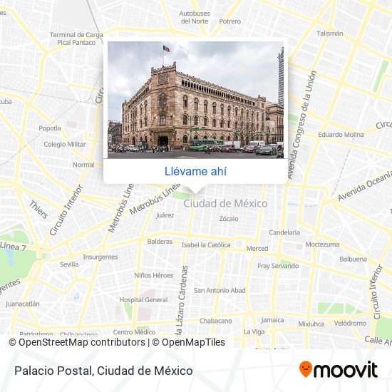 Mapa de Palacio Postal